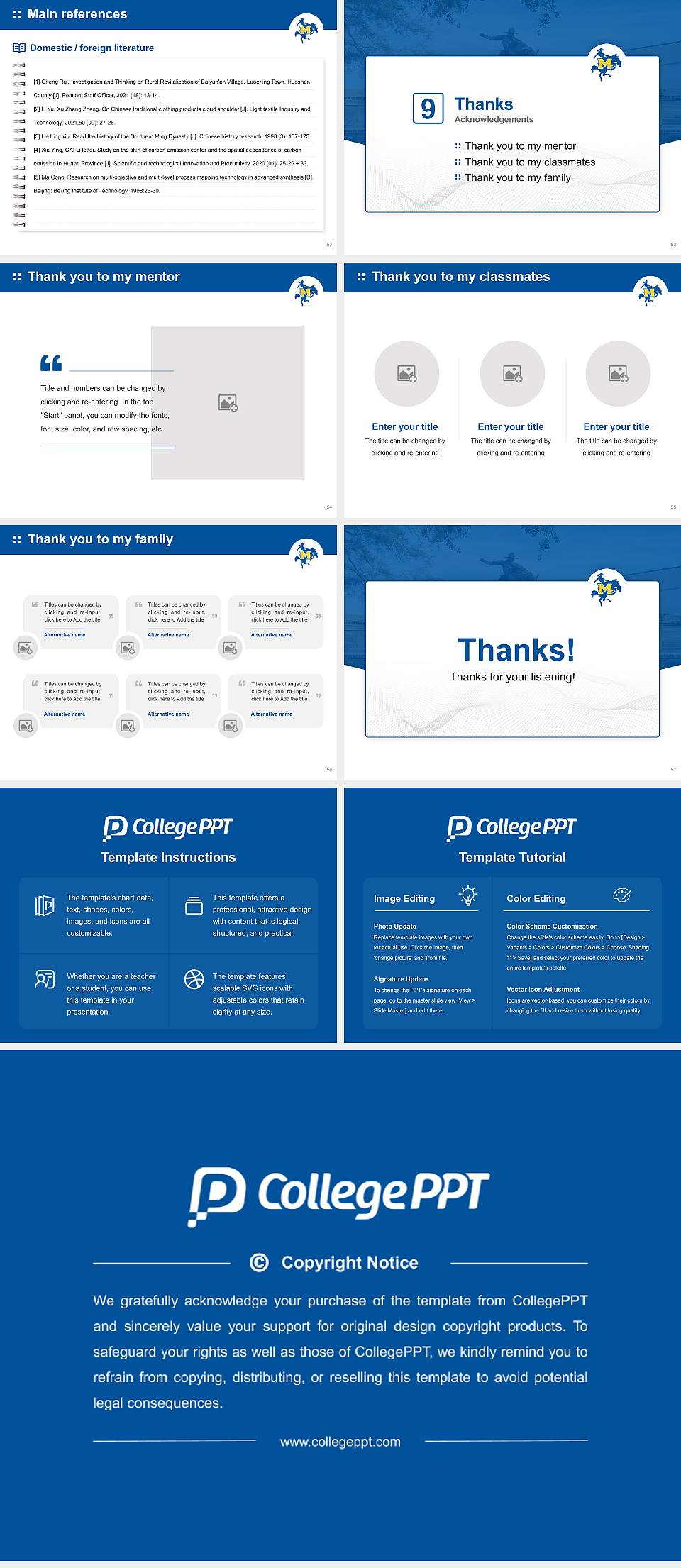 Mcneese State University Graduation Thesis Defense PPT Template4:3 ratio PPT effect preview image7