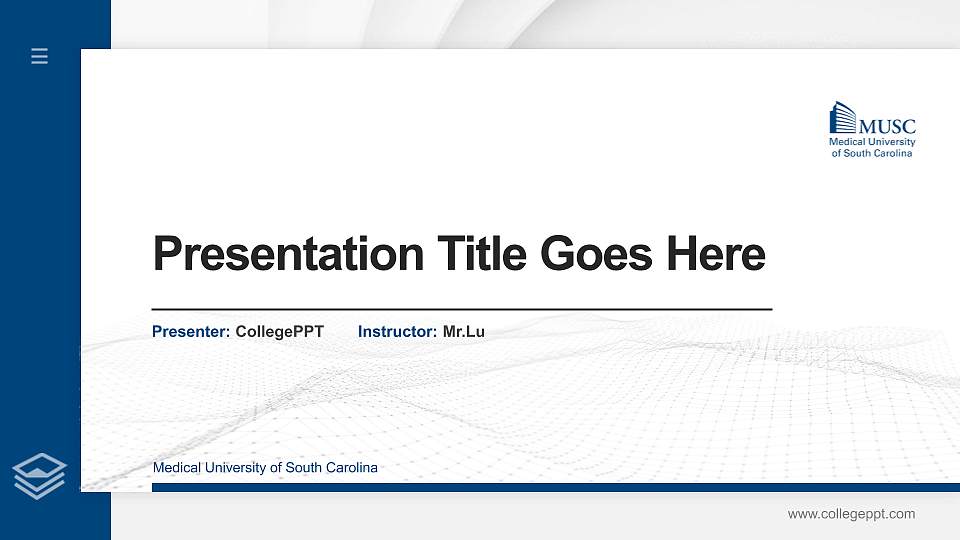 Medical University of South Carolina Thesis Proposal/Graduation Defense PPT Template16:9 ratio PPT effect preview image