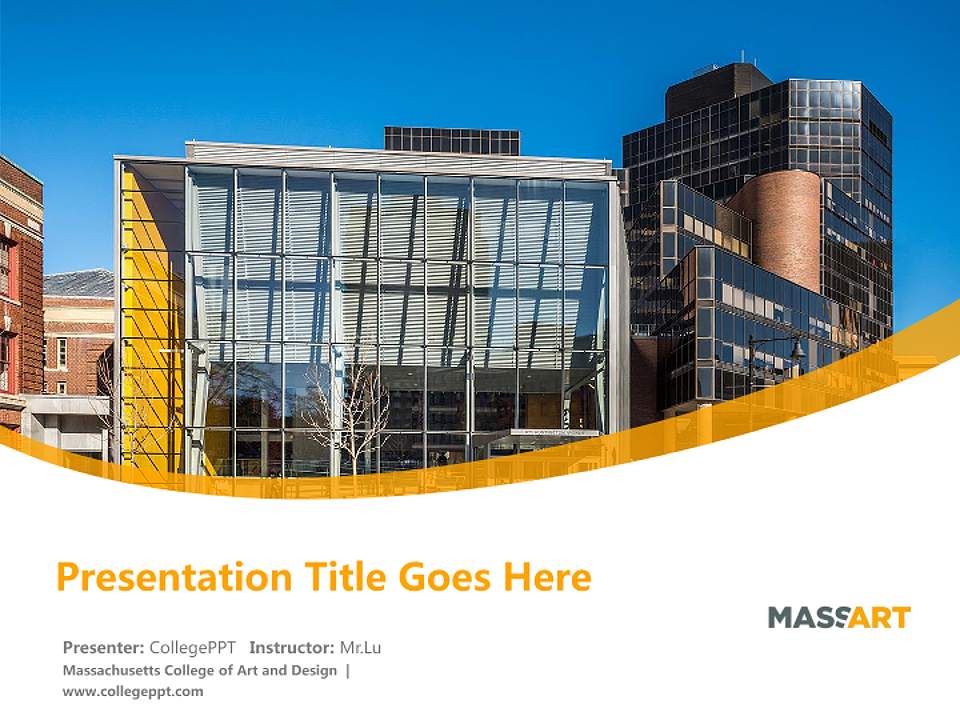 Massachusetts College of Art and Design Course/Courseware Creation PPT Template4:3 ratio PPT effect preview image5