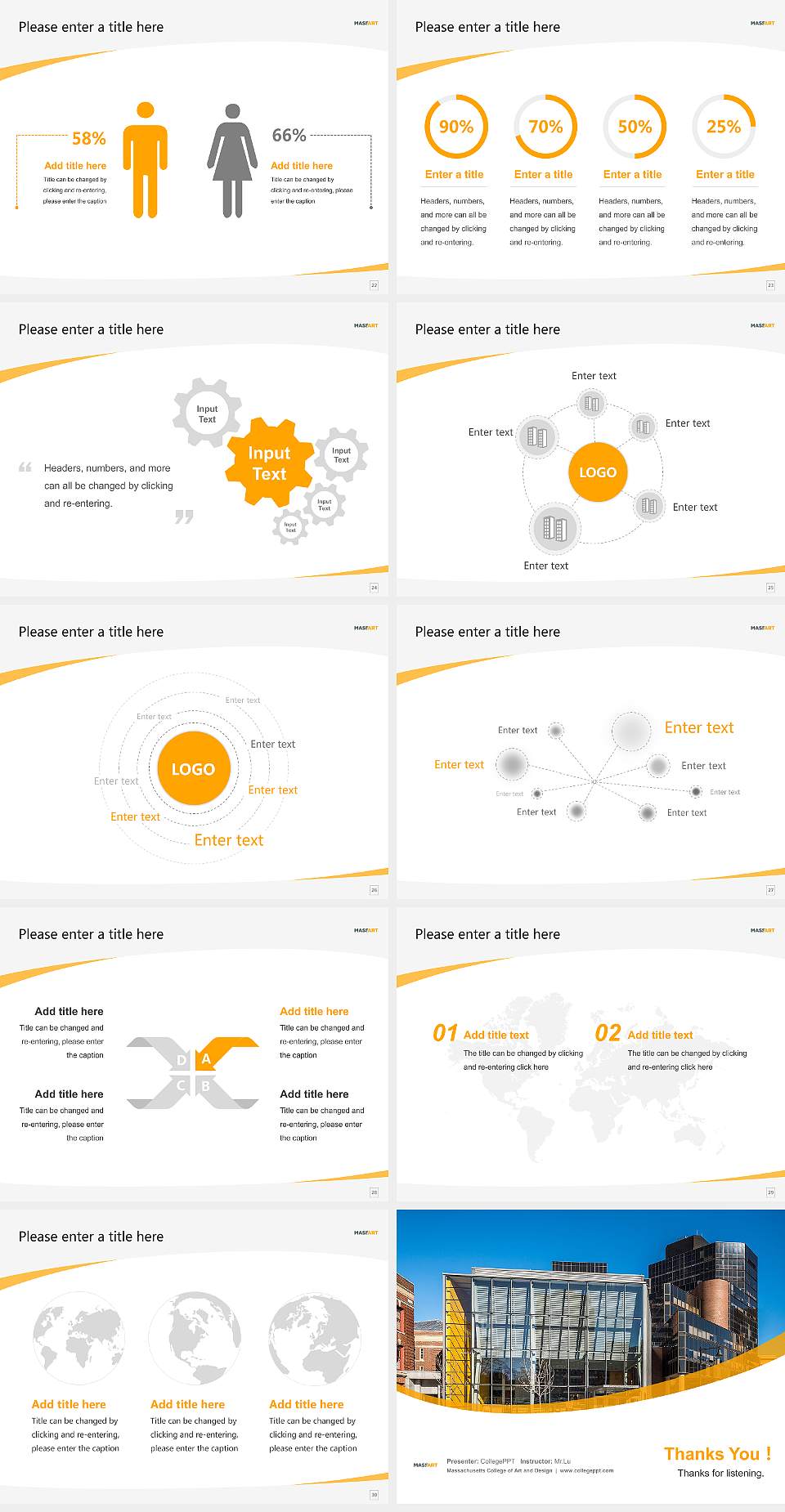 Massachusetts College of Art and Design Course/Courseware Creation PPT Template4:3 ratio PPT effect preview image4