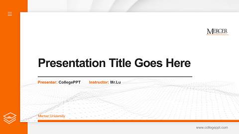 Mercer University Thesis Proposal/Graduation Defense PPT Template