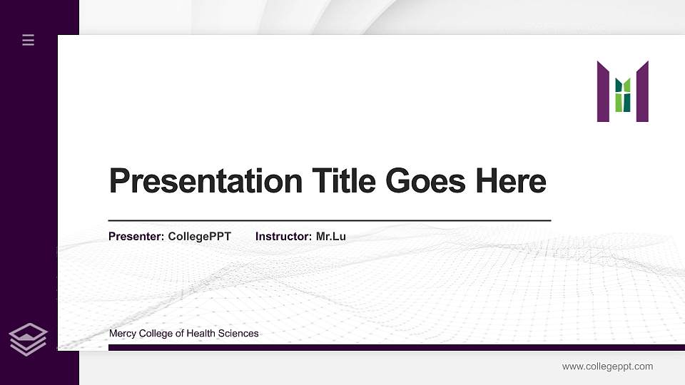 Mercy College of Health Sciences Thesis Proposal/Graduation Defense PPT Template16:9 ratio PPT effect preview image