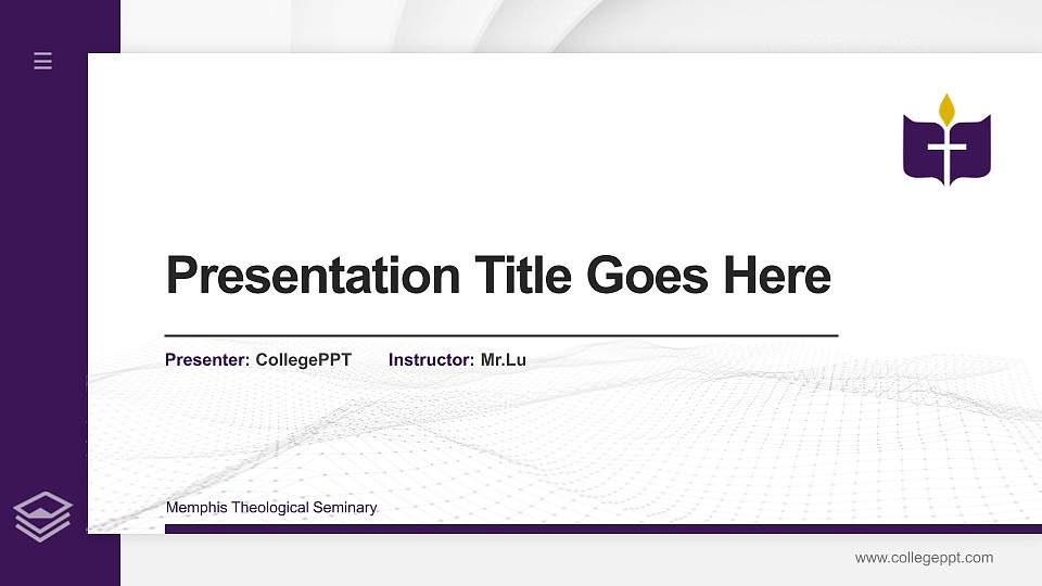 Memphis Theological Seminary Thesis Proposal/Graduation Defense PPT Template16:9 ratio PPT effect preview image