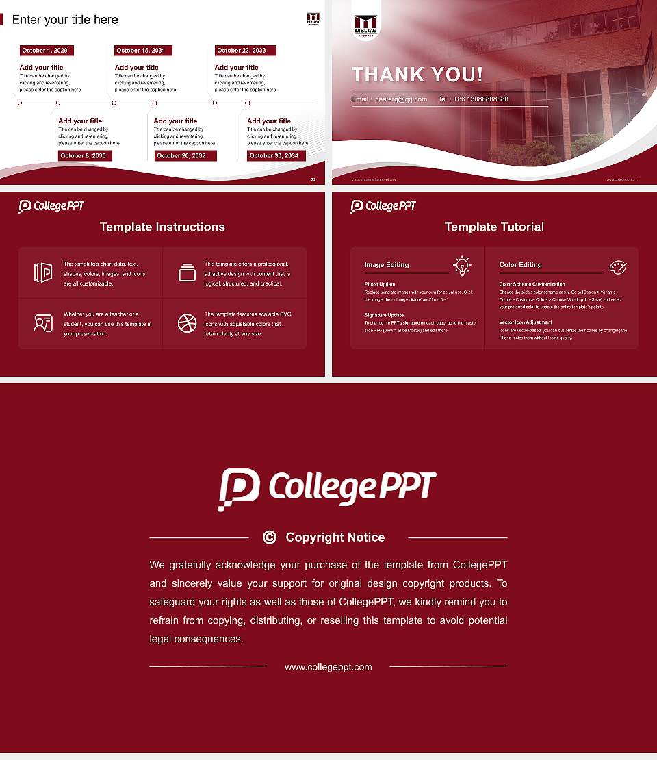 Massachusetts School of Law Lecture Sharing and Networking Event PPT Template16:9 ratio PPT effect preview image4