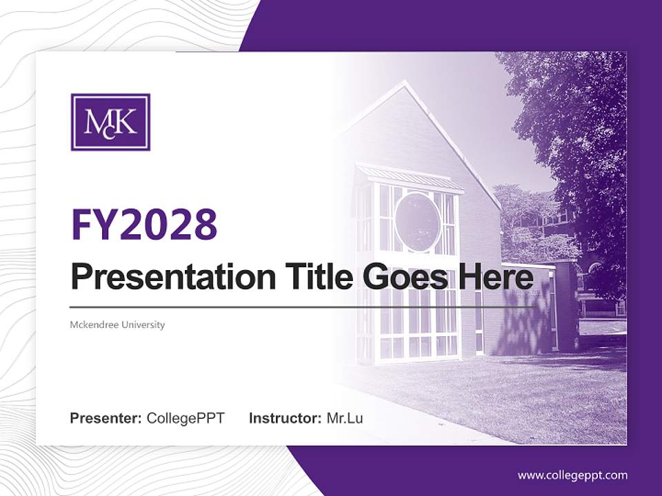 Mckendree University Academic Presentation/Research Findings Report PPT Template4:3 ratio PPT effect preview image5