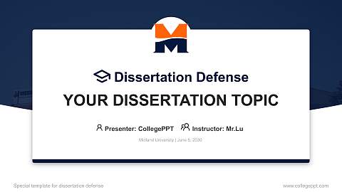 Midland University Graduation Thesis Defense PPT Template