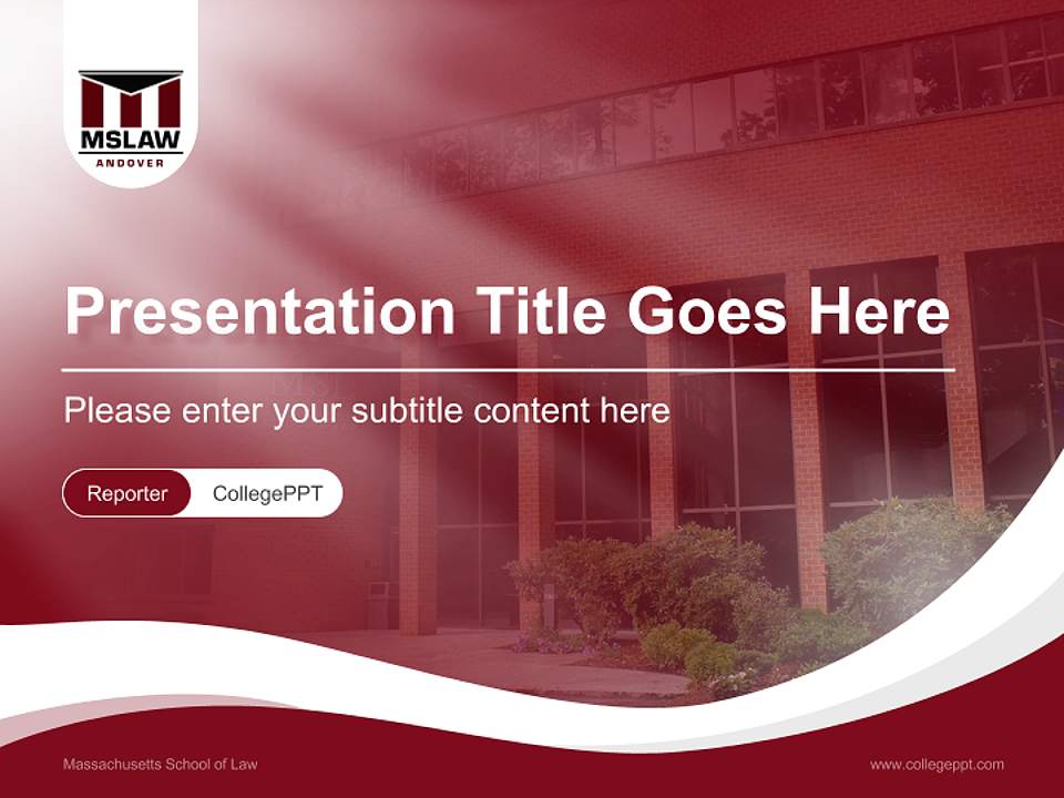 Massachusetts School of Law Lecture Sharing and Networking Event PPT Template4:3 ratio PPT effect preview image4
