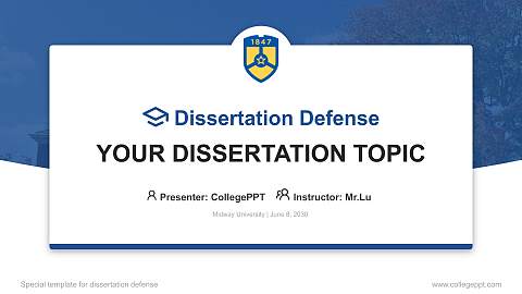 Midway University Graduation Thesis Defense PPT Template