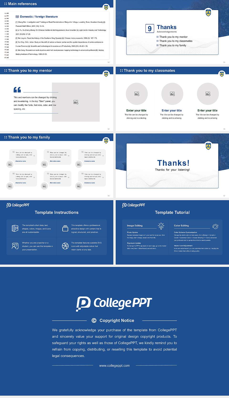 Midway University Graduation Thesis Defense PPT Template16:9 ratio PPT effect preview image7