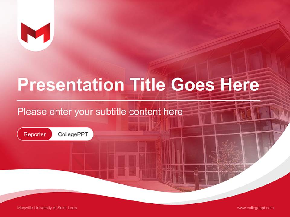 Maryville University of Saint Louis Lecture Sharing and Networking Event PPT Template4:3 ratio PPT effect preview image4