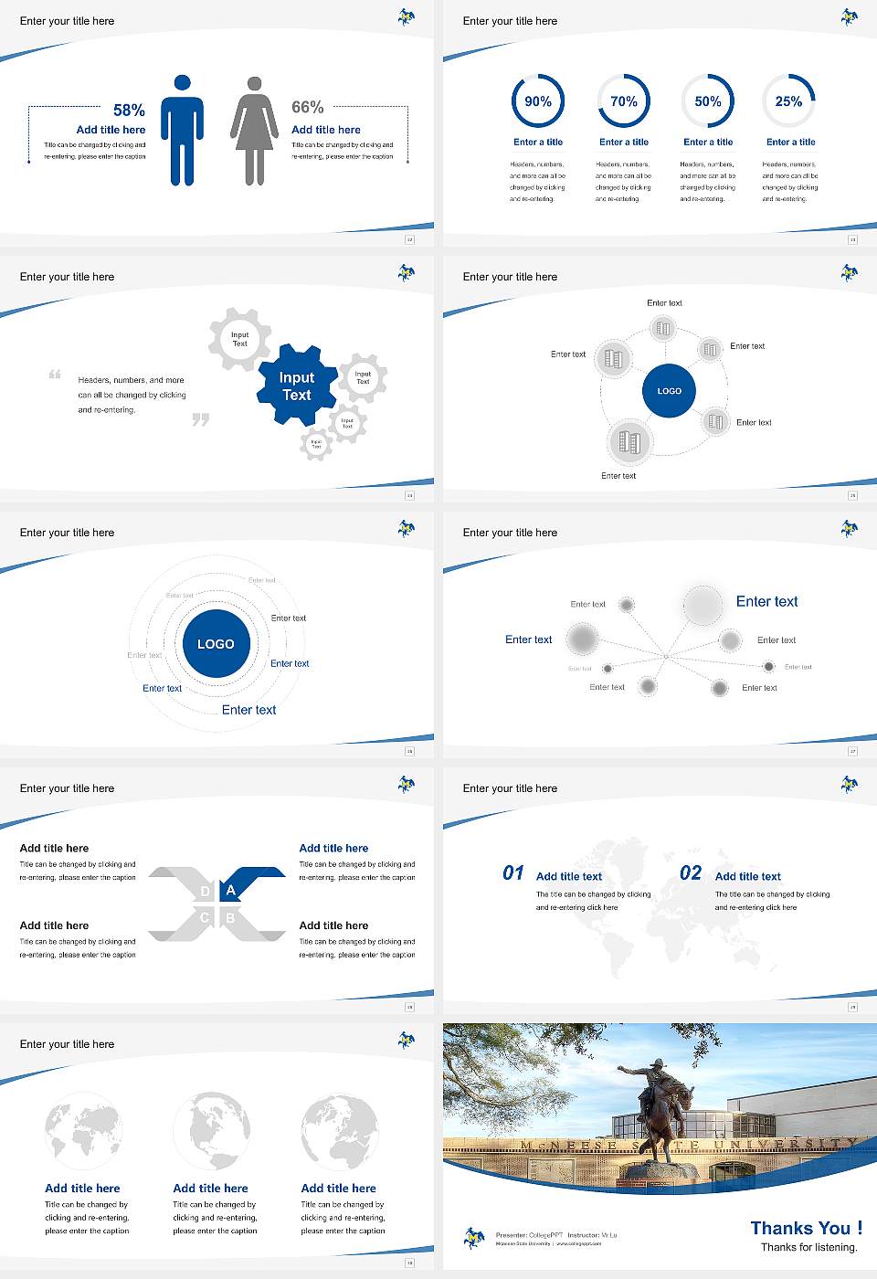 Mcneese State University Course/Courseware Creation PPT Template16:9 ratio PPT effect preview image4