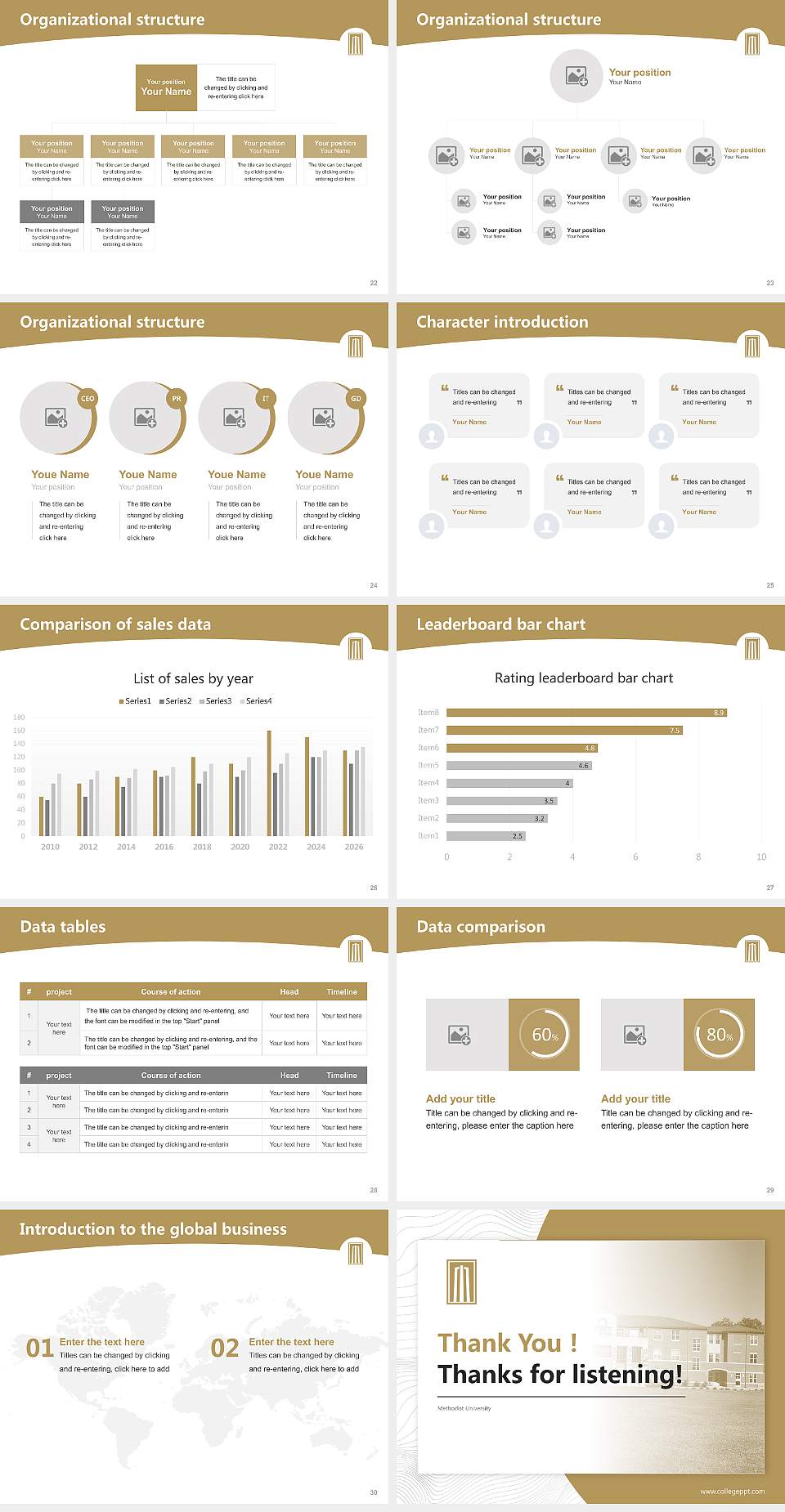 Methodist University Academic Presentation/Research Findings Report PPT Template4:3 ratio PPT effect preview image4