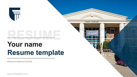 Midamerica Nazarene University Resume PPT Template