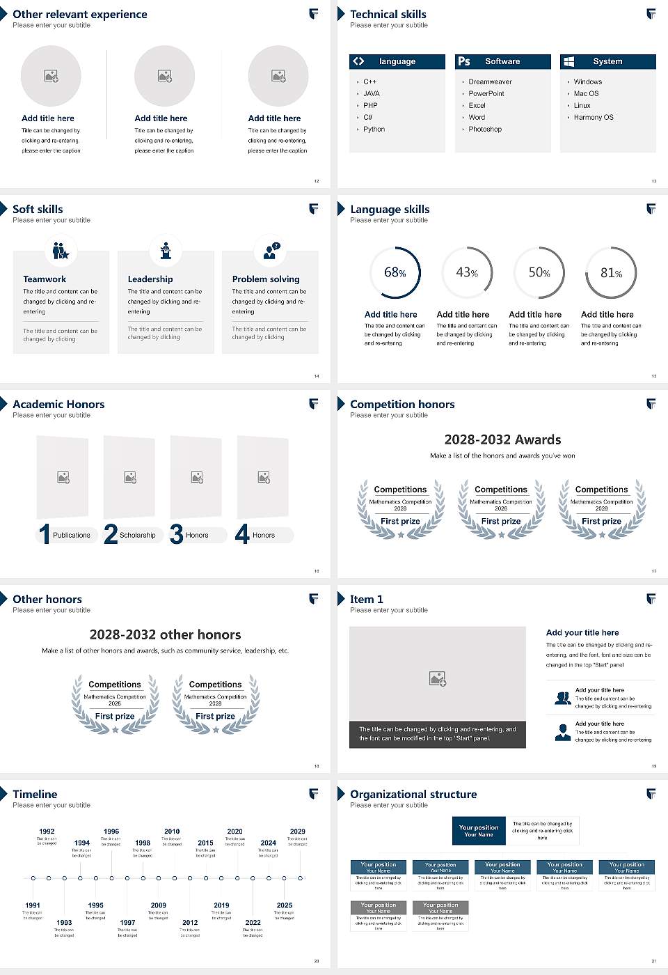 Midamerica Nazarene University Resume PPT Template16:9 ratio PPT effect preview image3