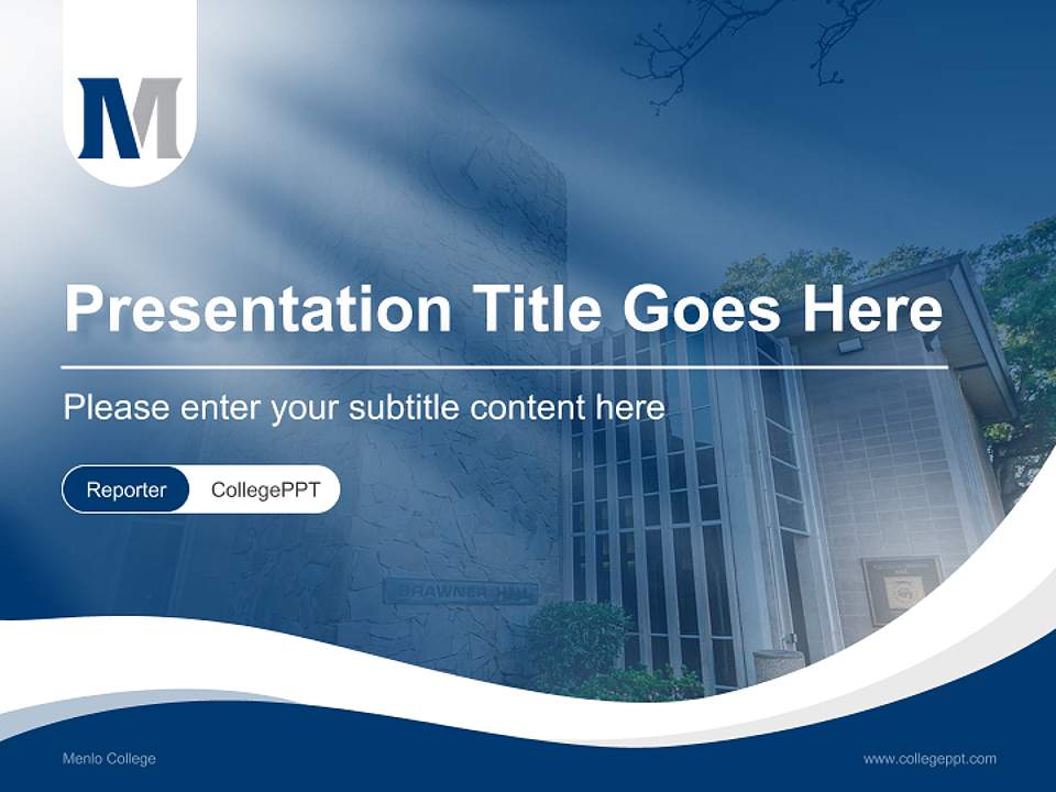 Menlo College Lecture Sharing and Networking Event PPT Template4:3 ratio PPT effect preview image4