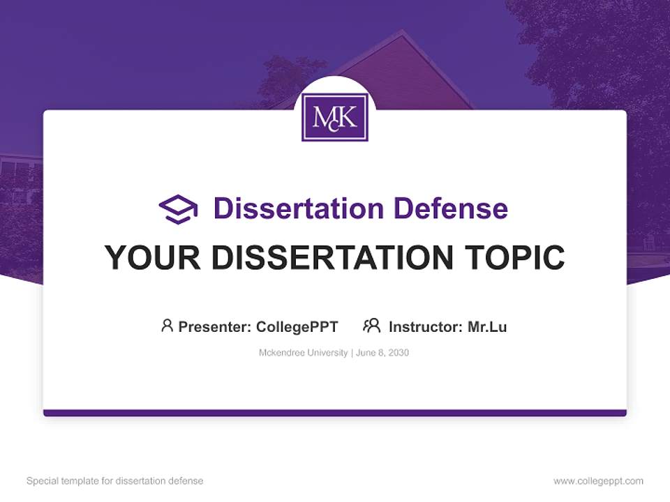 Mckendree University Graduation Thesis Defense PPT Template4:3 ratio PPT effect preview image7