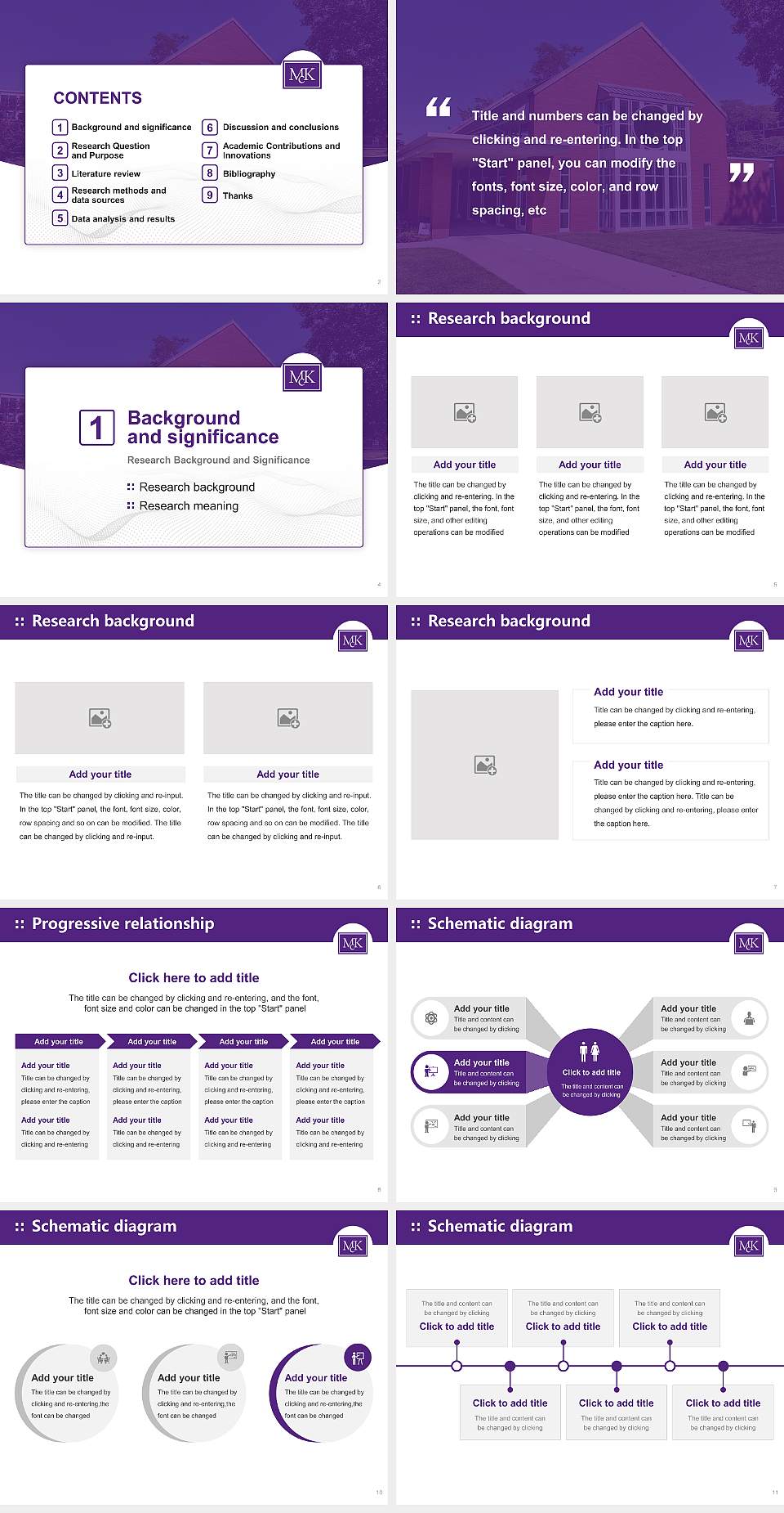 Mckendree University Graduation Thesis Defense PPT Template4:3 ratio PPT effect preview image2