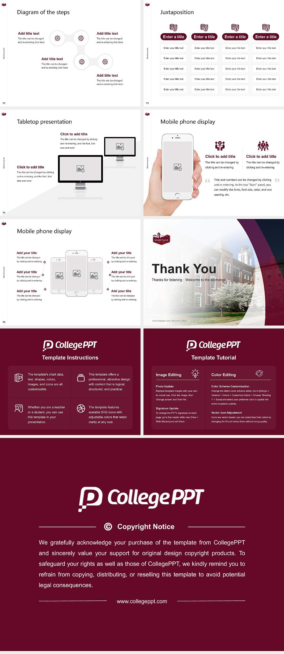 Maryville College Competition/Entrepreneurship Contest PPT Template4:3 ratio PPT effect preview image9