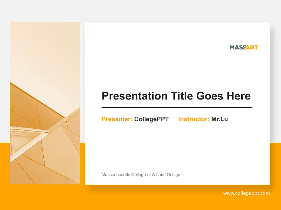 Massachusetts College of Art and Design General Purpose PPT Template4:3 ratio PPT effect preview image6