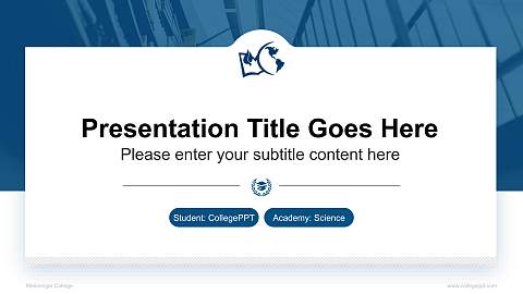 Messenger College National Scholarship Defense PPT Template