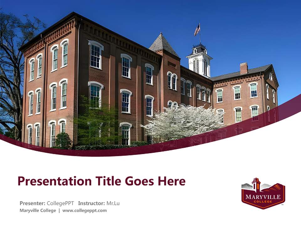 Maryville College Course/Courseware Creation PPT Template4:3 ratio PPT effect preview image5