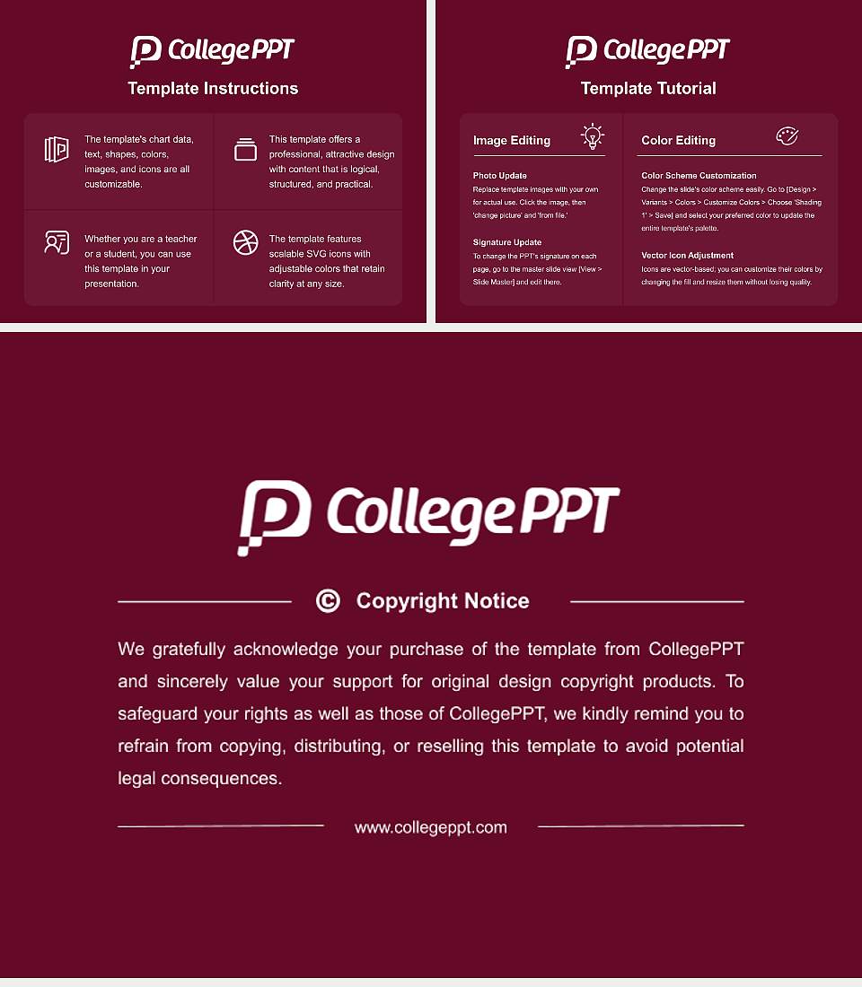 Maryville College Course/Courseware Creation PPT Template4:3 ratio PPT effect preview image5