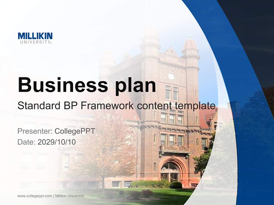 Millikin University Competition/Entrepreneurship Contest PPT Template4:3 ratio PPT effect preview image9