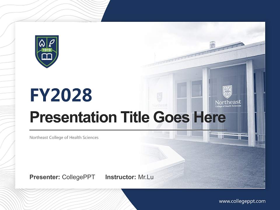 Northeast College of Health Sciences Academic Presentation/Research Findings Report PPT Template4:3 ratio PPT effect preview image5