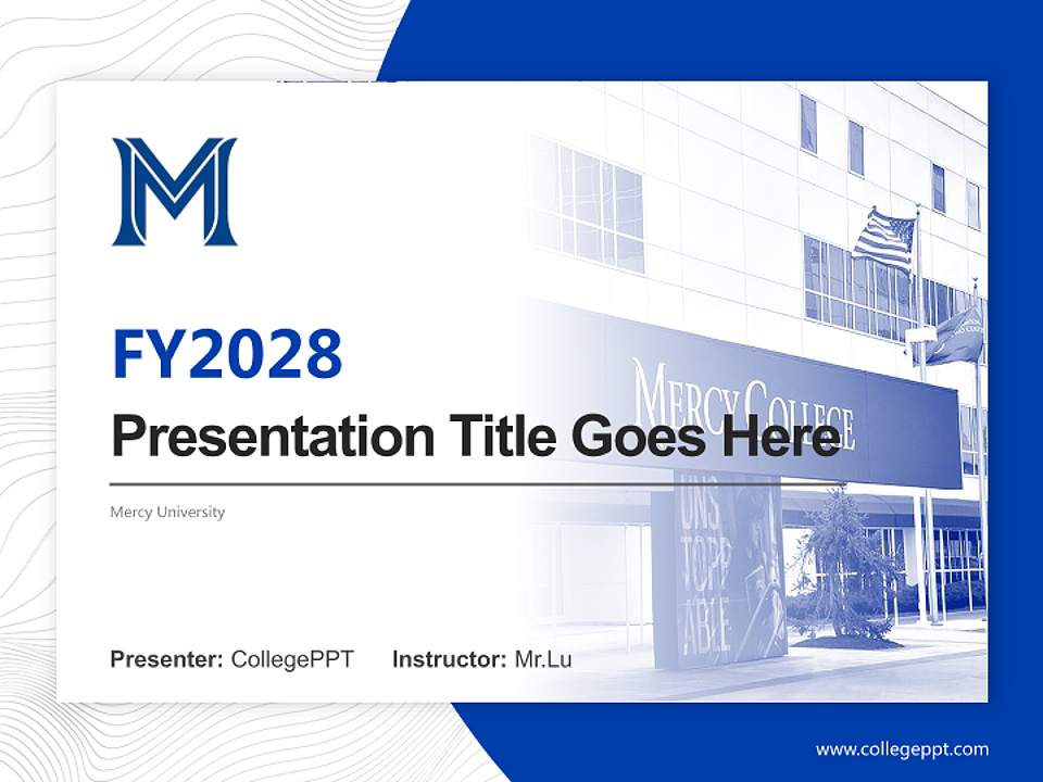 Mercy University Academic Presentation/Research Findings Report PPT Template4:3 ratio PPT effect preview image5