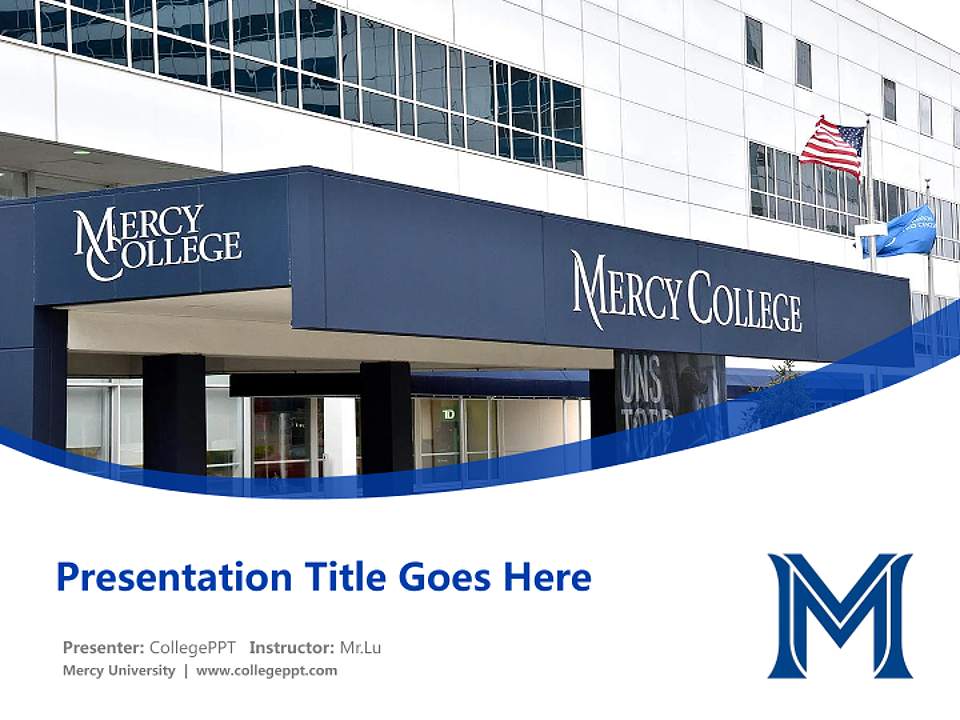 Mercy University Course/Courseware Creation PPT Template4:3 ratio PPT effect preview image5