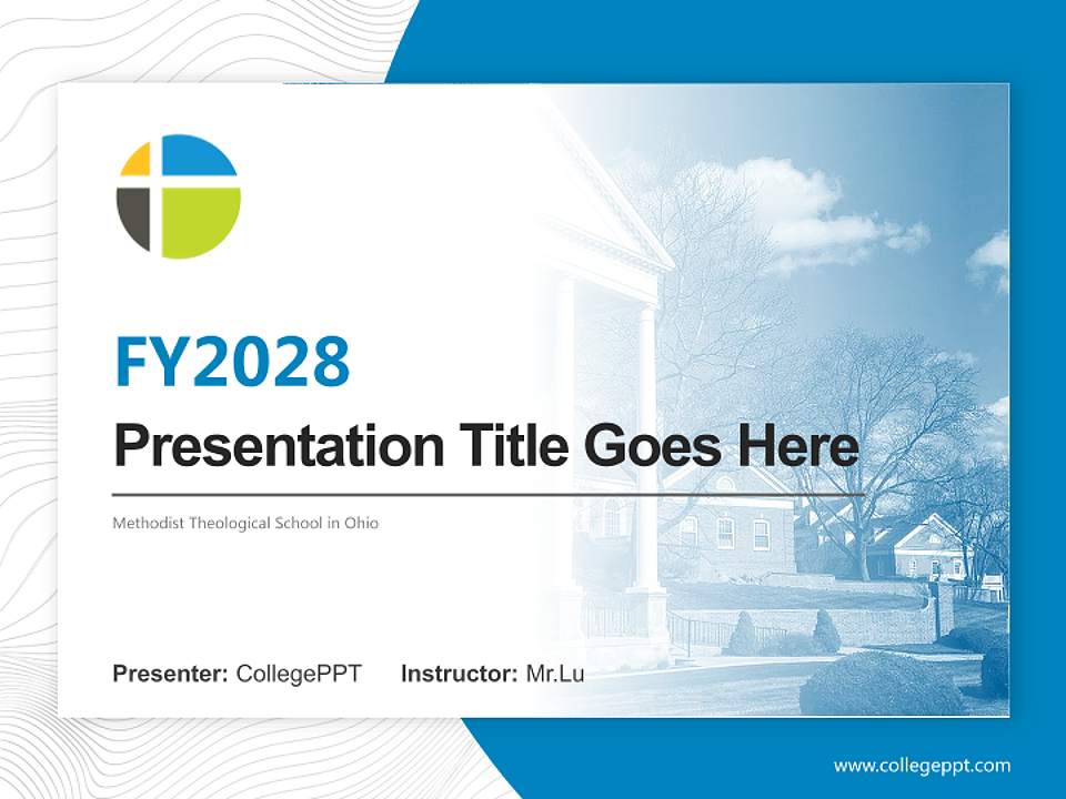 Methodist Theological School in Ohio Academic Presentation/Research Findings Report PPT Template4:3 ratio PPT effect preview image5