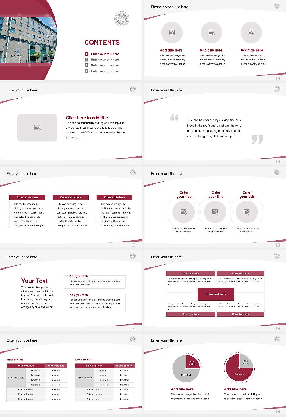 Mcphs University Course/Courseware Creation PPT Template16:9 ratio PPT effect preview image2