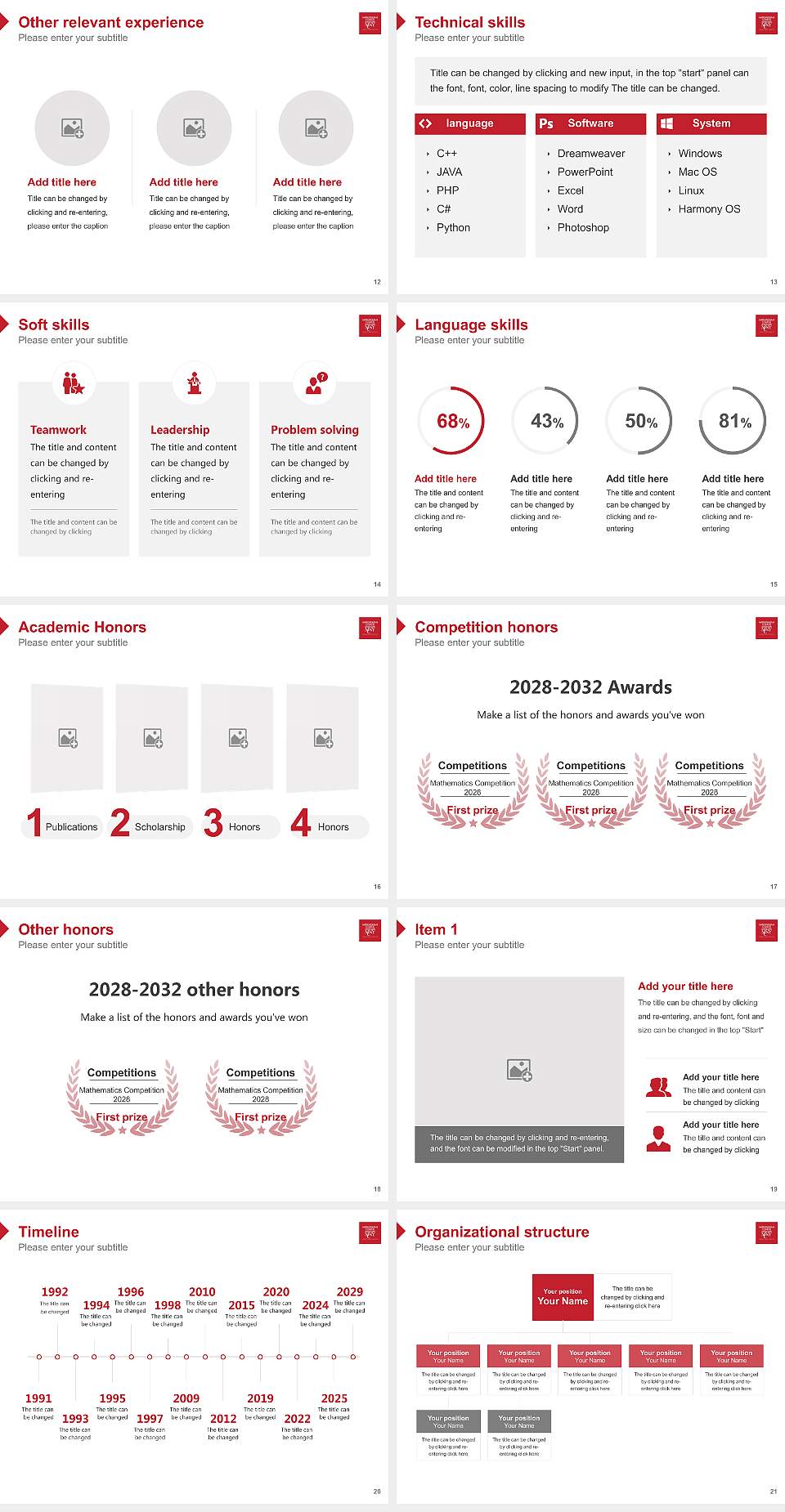 Metropolitan College of New York Resume PPT Template4:3 ratio PPT effect preview image3