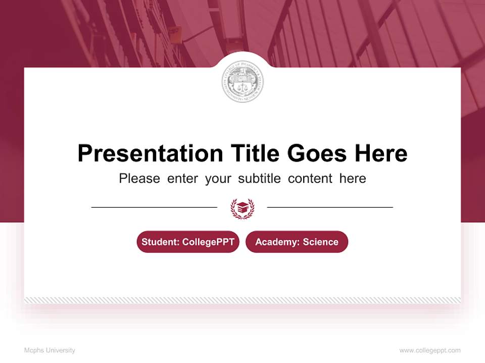 Mcphs University National Scholarship Defense PPT Template4:3 ratio PPT effect preview image4