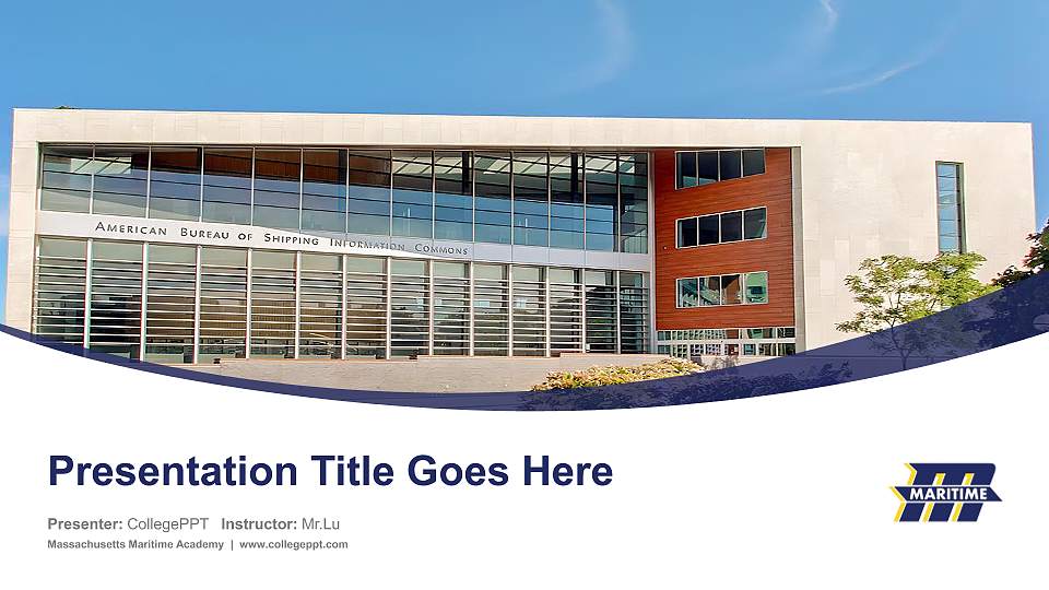 Massachusetts Maritime Academy Course/Courseware Creation PPT Template16:9 ratio PPT effect preview image