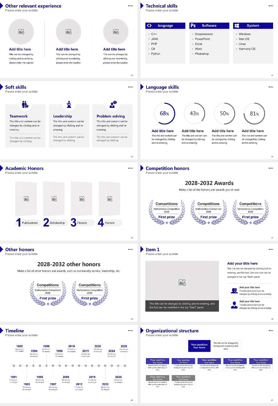 Maryland Institute College of Art Resume PPT Template16:9 ratio PPT effect preview image3