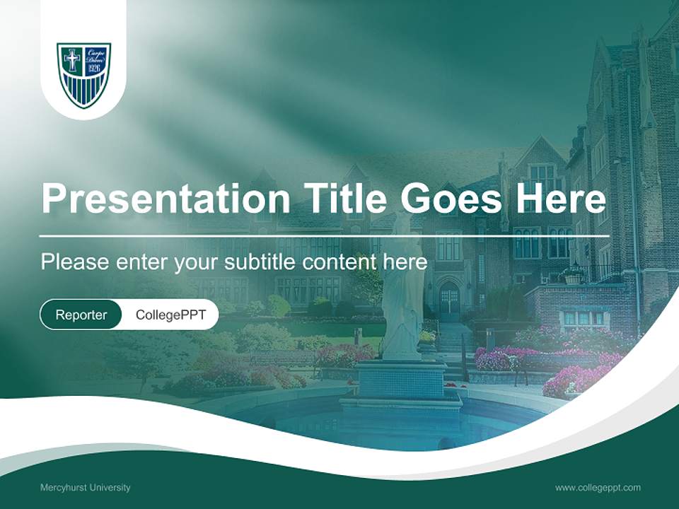 Mercyhurst University Lecture Sharing and Networking Event PPT Template4:3 ratio PPT effect preview image4