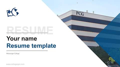 Messenger College Resume PPT Template