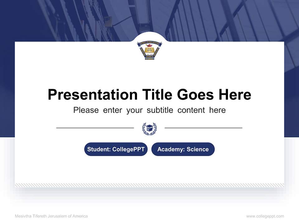 Mesivtha Tifereth Jerusalem of America National Scholarship Defense PPT Template4:3 ratio PPT effect preview image4