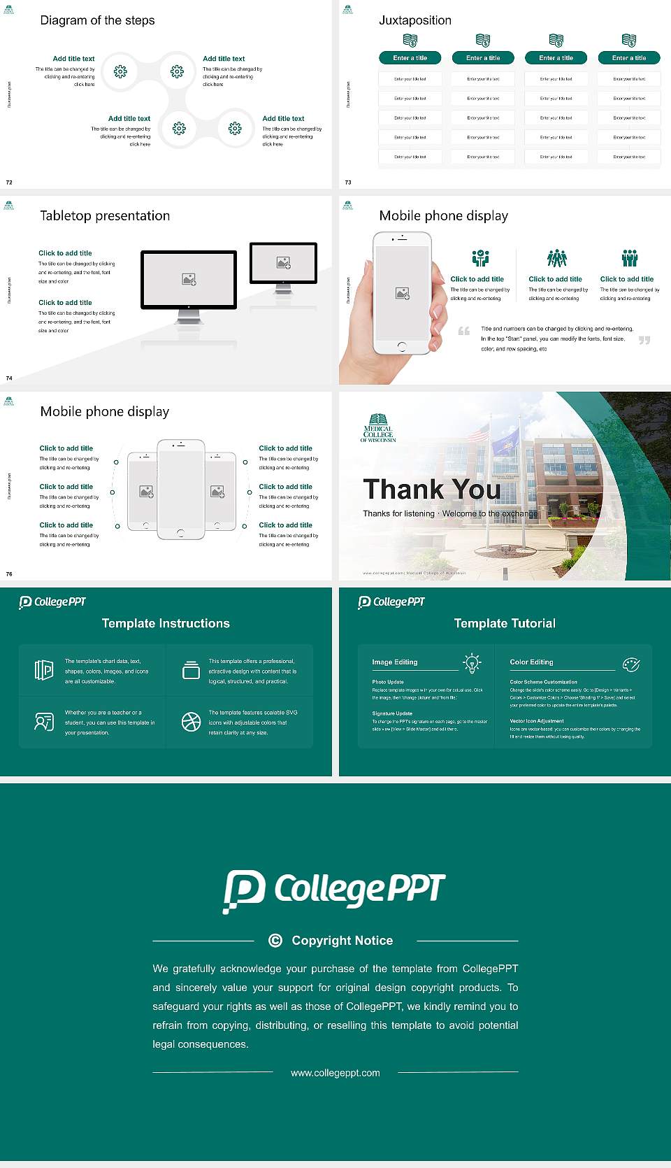 Medical College of Wisconsin Competition/Entrepreneurship Contest PPT Template16:9 ratio PPT effect preview image9