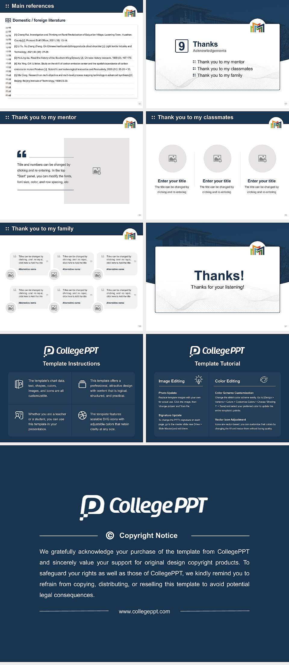 Metropolitan State University Graduation Thesis Defense PPT Template4:3 ratio PPT effect preview image7