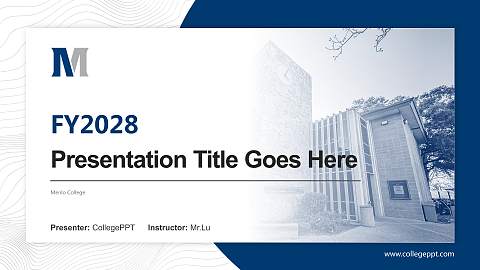 Menlo College Academic Presentation/Research Findings Report PPT Template