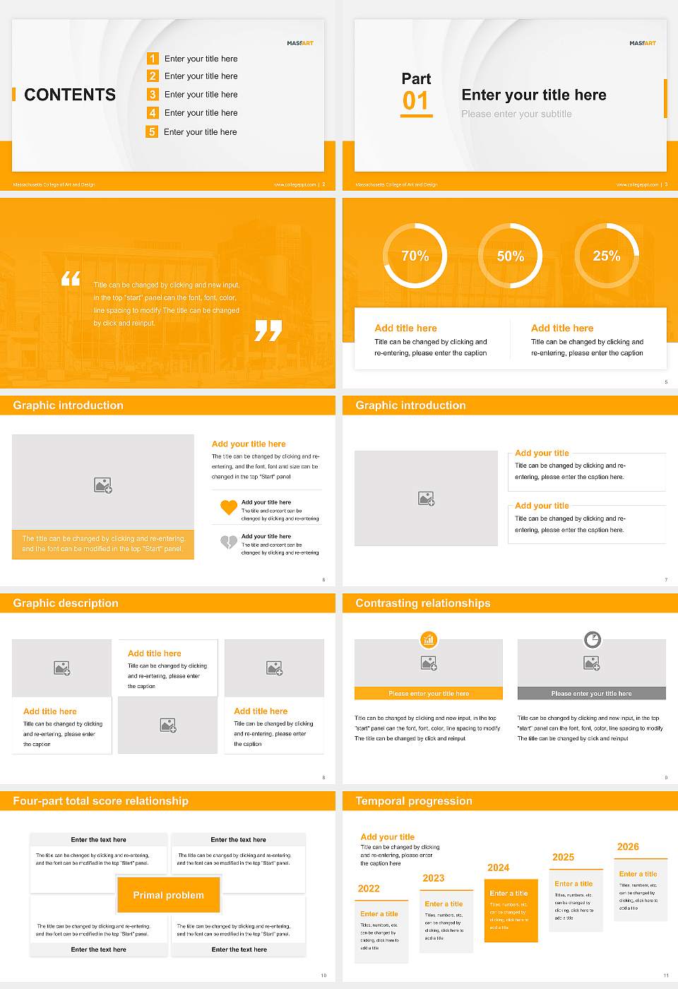 Massachusetts College of Art and Design Thesis Proposal/Graduation Defense PPT Template16:9 ratio PPT effect preview image2