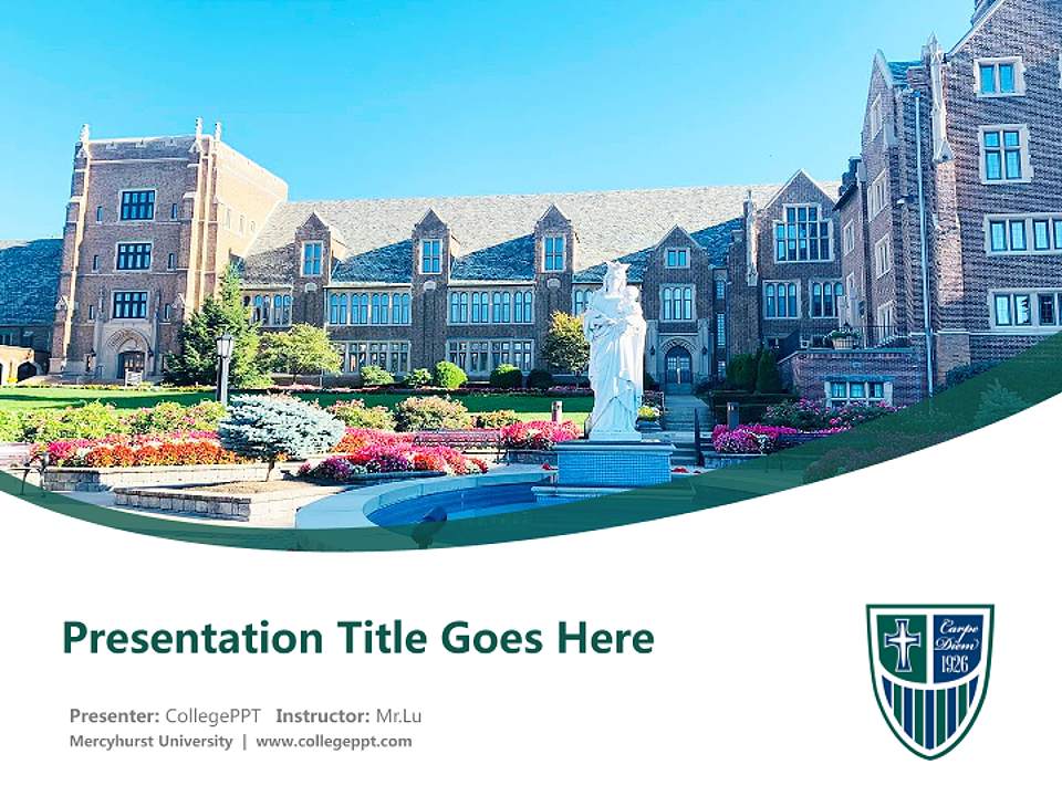 Mercyhurst University Course/Courseware Creation PPT Template4:3 ratio PPT effect preview image5