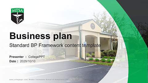 Middle Tennessee School of Anesthesia Inc Competition/Entrepreneurship Contest PPT Template