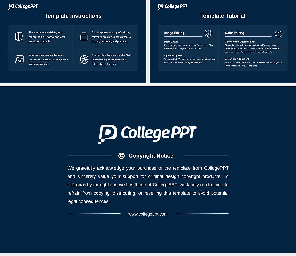 Middlebury College Academic Presentation/Research Findings Report PPT Template16:9 ratio PPT effect preview image5