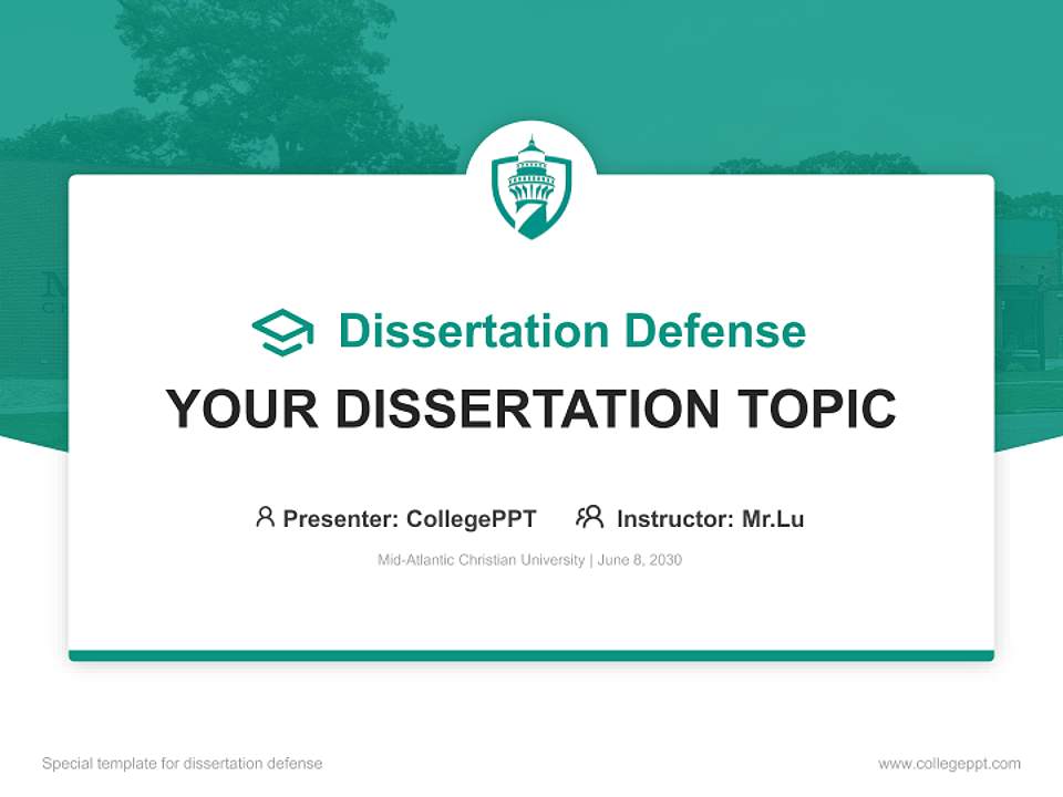 Mid-Atlantic Christian University Graduation Thesis Defense PPT Template4:3 ratio PPT effect preview image7