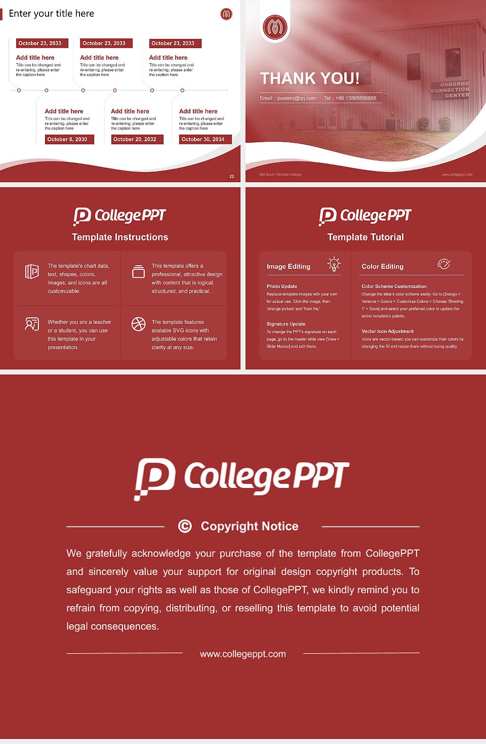 Mid-South Christian College Lecture Sharing and Networking Event PPT Template4:3 ratio PPT effect preview image4