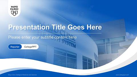 Mayo Clinic College of Medicine and Science Lecture Sharing and Networking Event PPT Template