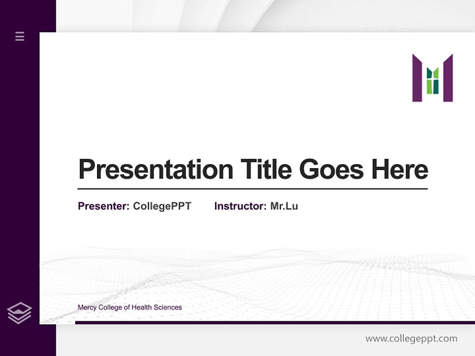 Mercy College of Health Sciences Thesis Proposal/Graduation Defense PPT Template4:3 ratio PPT effect preview image5